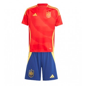España Primera Equipación Niños Eurocopa 2024 Manga Corta (+ Pantalones cortos)